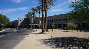 OC-2, one of Ocotillo’s manufacturing support buildings, features an employee café and a state-of-the-art fitness center"